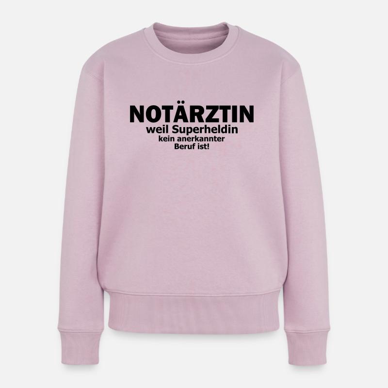notärztin - Frauen Premium Bio Pullover - Altrosa