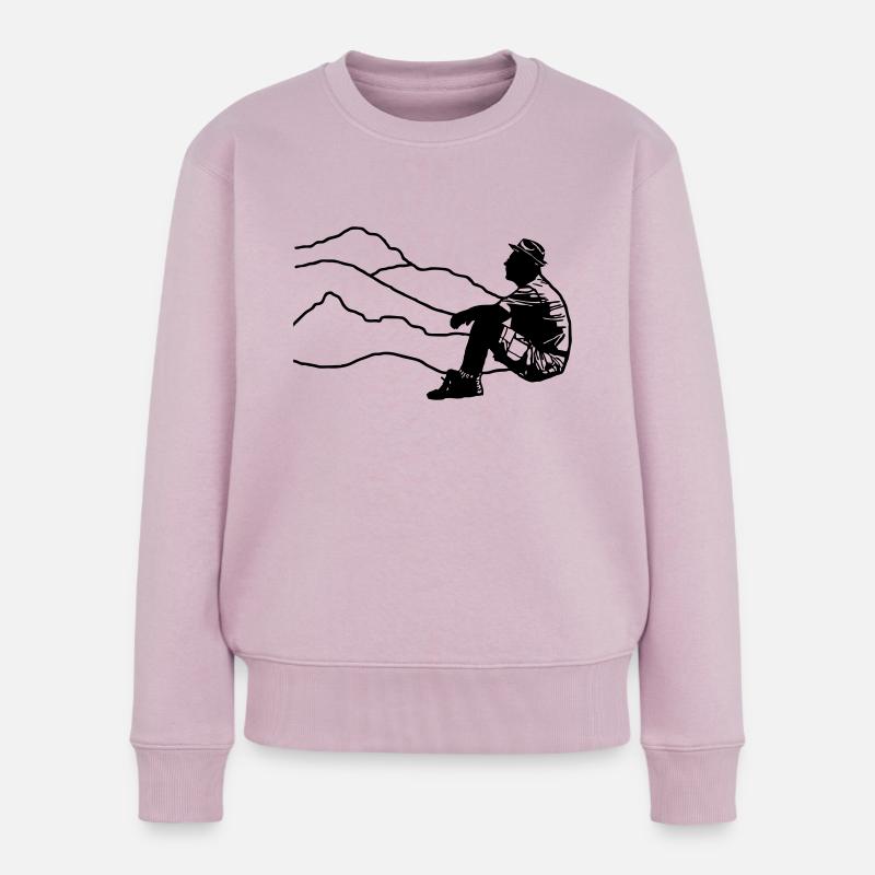 pause randonnée - Pull Premium bio Femme - rose poudré