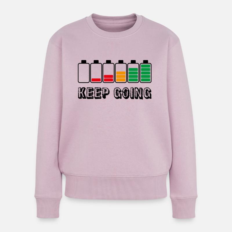 keep going - Women's Premium Organic Jumper - dusky pink