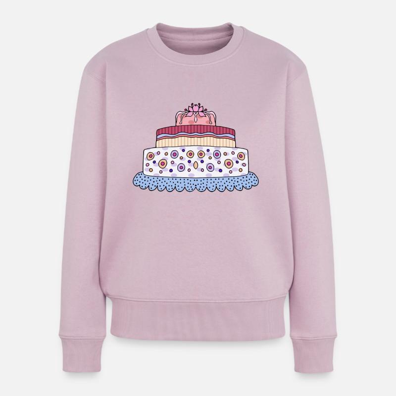 Kuchen - Frauen Premium Bio Pullover - Altrosa