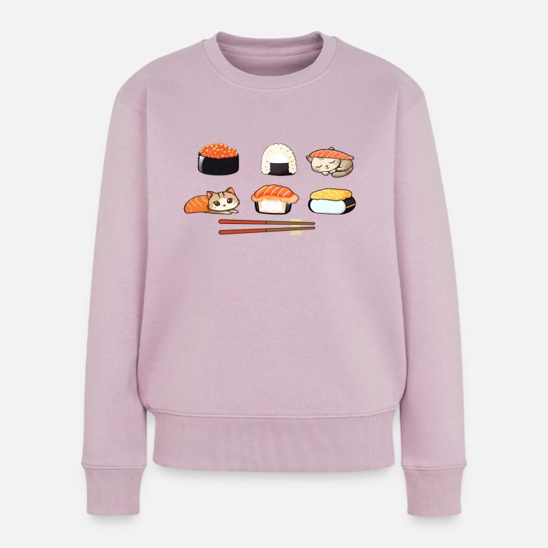 Sushi - Frauen Premium Bio Pullover - Altrosa