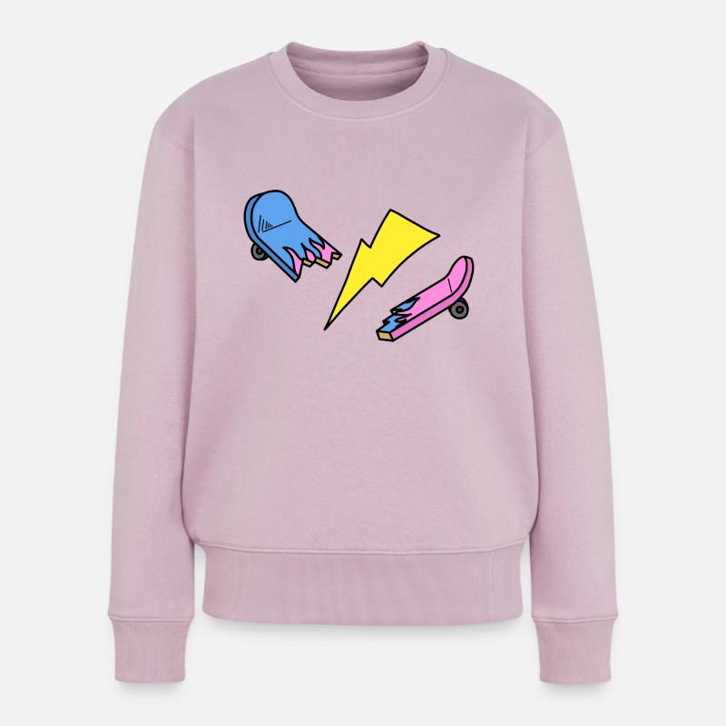 Broken skate - Pull Premium bio Femme - rose poudré