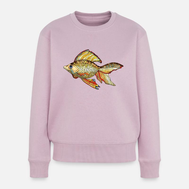 Poisson - Pull Premium bio Femme - rose poudré