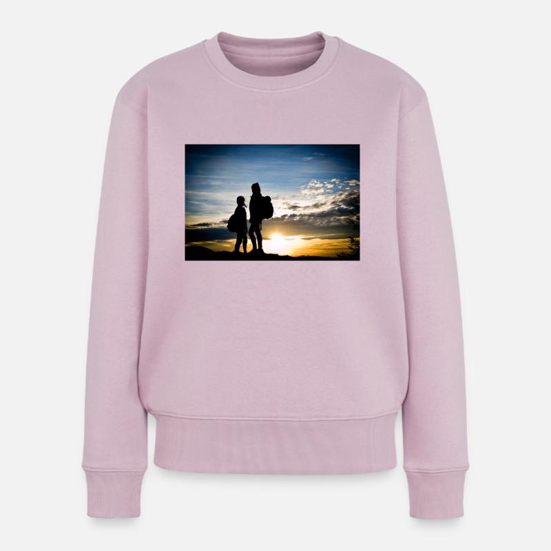 Sunset - Frauen Premium Bio Pullover - Altrosa