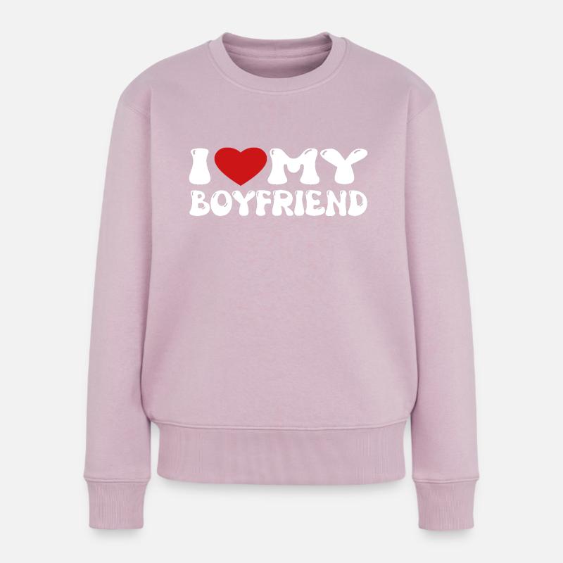 J’aime mon petit ami - Pull Premium bio Femme - rose poudré