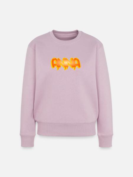 Graffiti Name Anna - Frauen Premium Bio Pullover - Altrosa