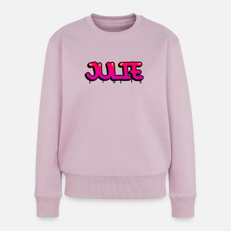 Graffiti-Name Julie - Frauen Premium Bio Pullover - Altrosa