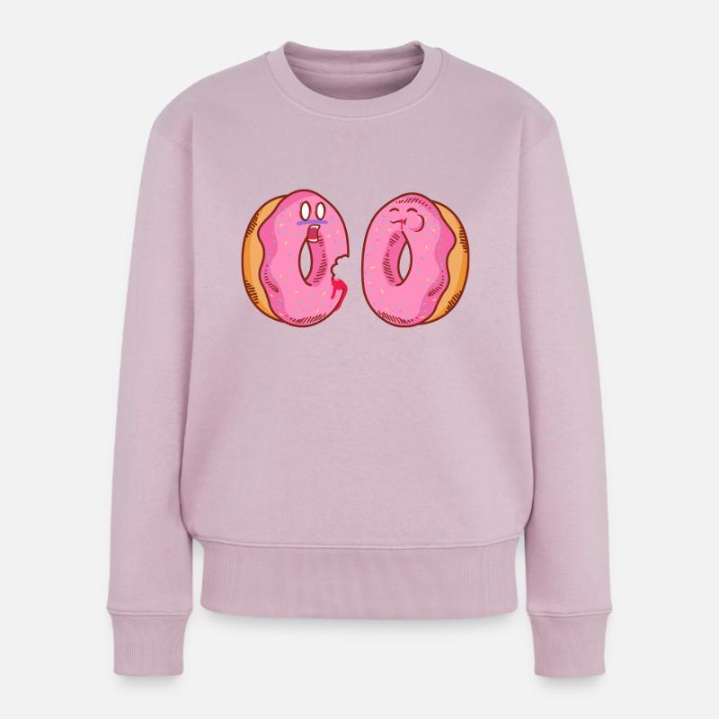 CANNIBALER DONUT !!! - Frauen Premium Bio Pullover - Altrosa