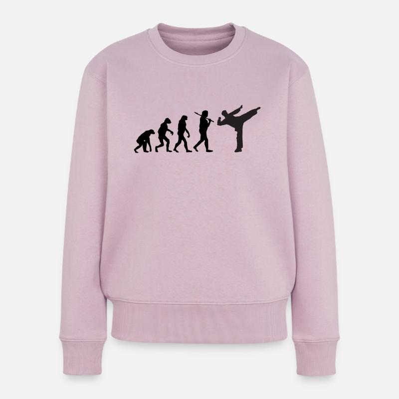 Karate - Frauen Premium Bio Pullover - Altrosa