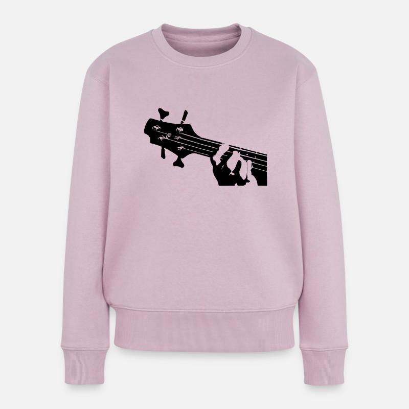 guitare basse - Pull Premium bio Femme - rose poudré