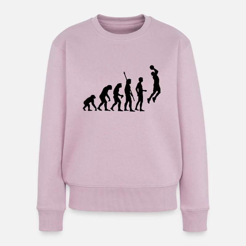evolution_basketball_b_1c - Women's Premium Organic Jumper - dusky pink