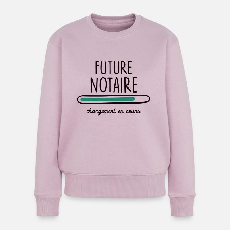 FUTURE NOTAIRE Geschenk Diplom Abschluss des Studiums - Frauen Premium Bio Pullover - Altrosa