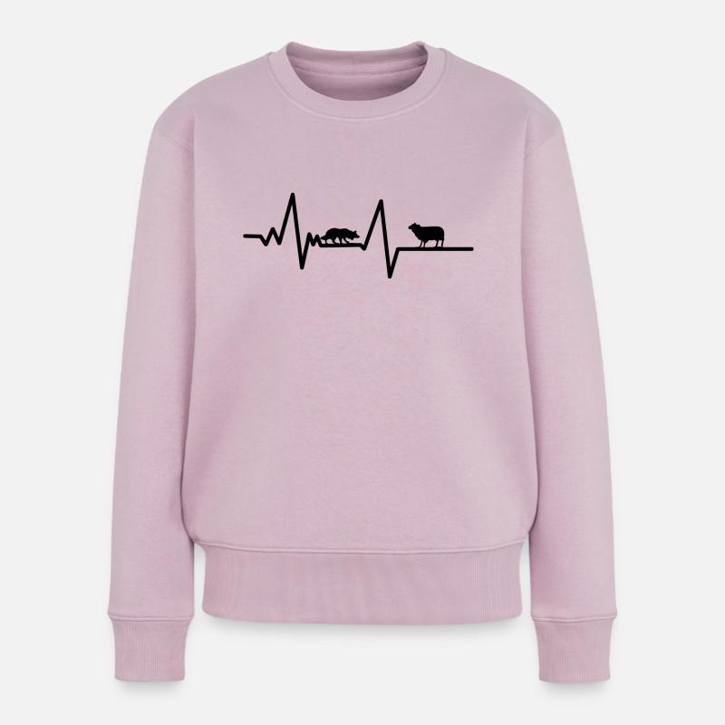 Border Schaf Beat - Frauen Premium Bio Pullover - Altrosa