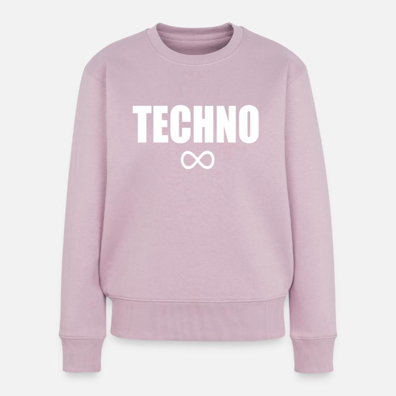 Techno Unendlichkeit - Frauen Premium Bio Pullover - Altrosa