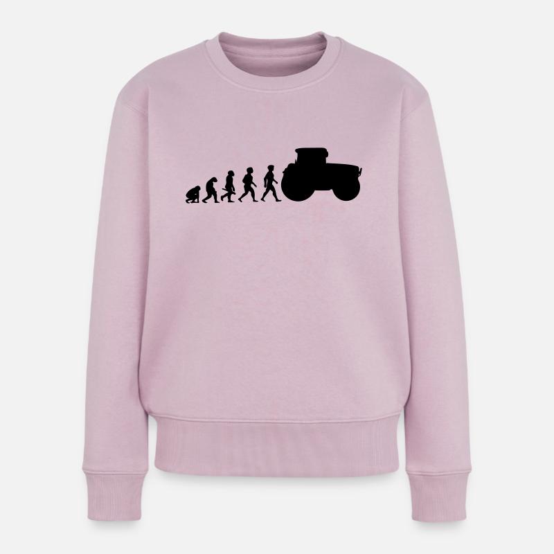 Evolution Traktor Traktor Traktor - Frauen Premium Bio Pullover - Altrosa