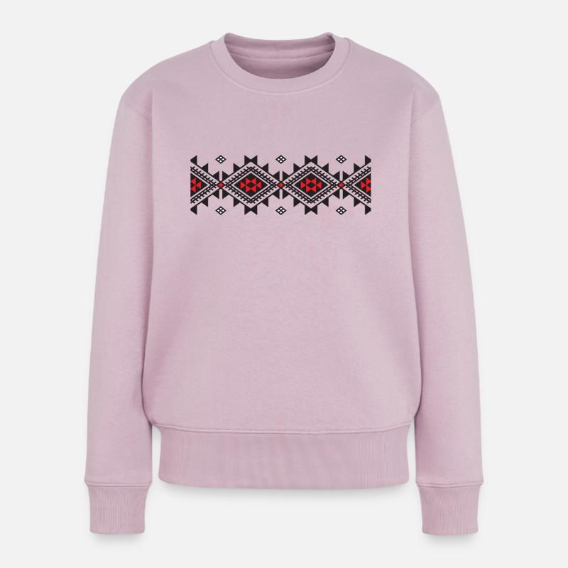 Kabyle Teppichmuster - Frauen Premium Bio Pullover - Altrosa