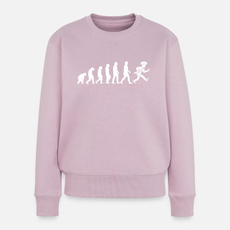 Bäcker - Evolution - Frauen Premium Bio Pullover - Altrosa