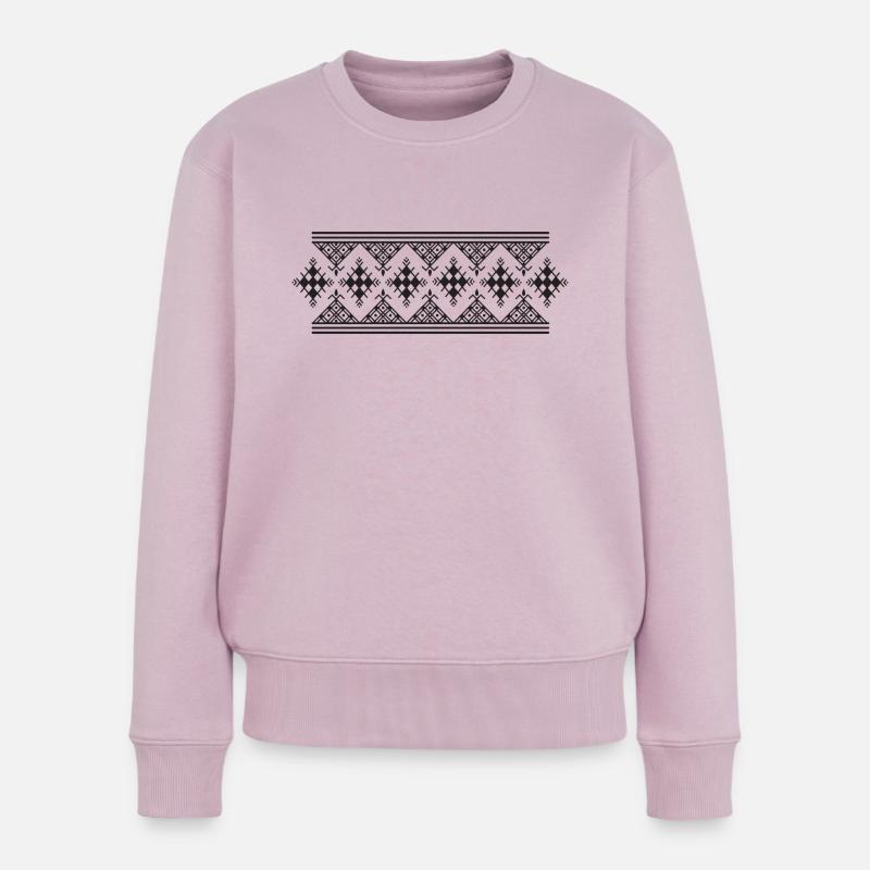 Kabylenmuster - Frauen Premium Bio Pullover - Altrosa