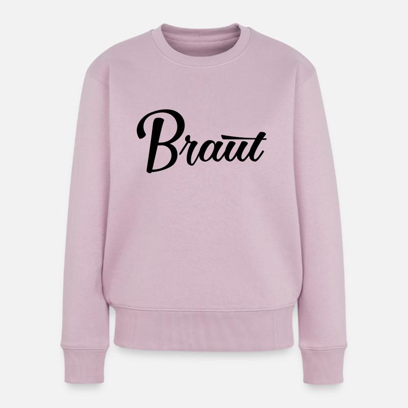 Braut Bride JGA Hochzeit stag do Polterabend - Frauen Premium Bio Pullover - Altrosa