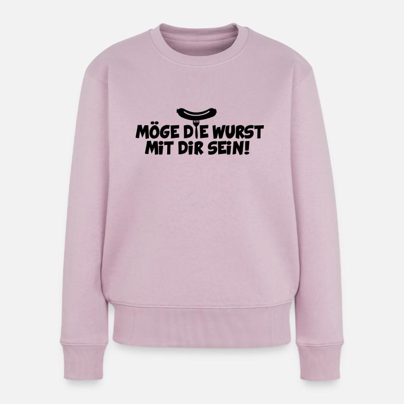MÖGE DIE WURST MIT DIR SEIN - Frauen Premium Bio Pullover - Altrosa