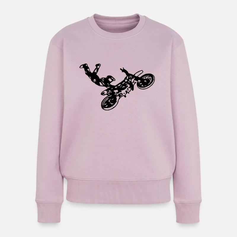 Cascade de motocross - Pull Premium bio Femme - rose poudré