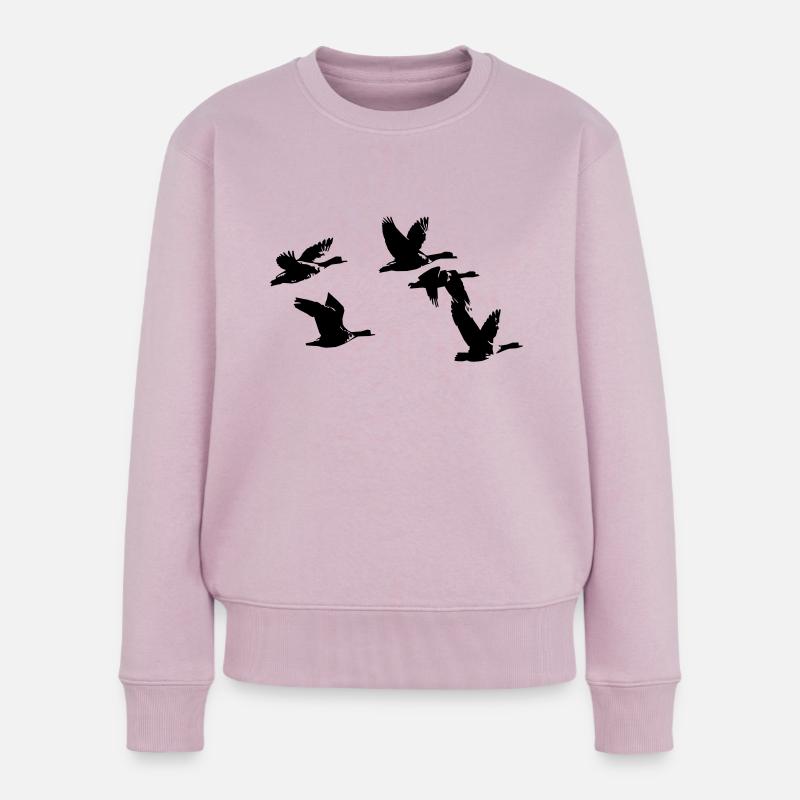 groupe oies rieuse - Pull Premium bio Femme - rose poudré