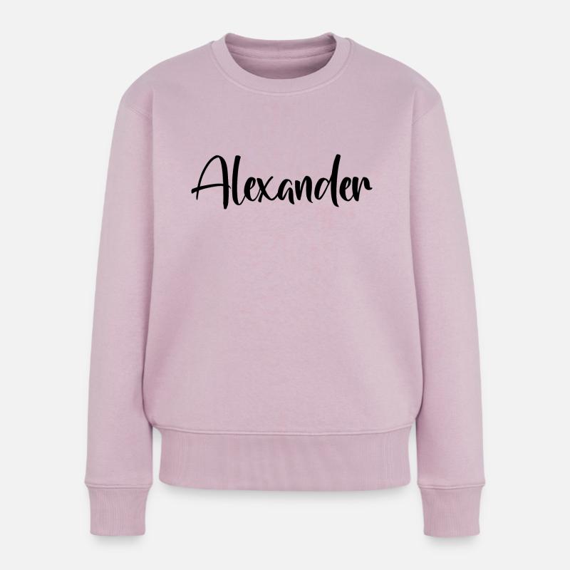 Vorname - Alexander - Frauen Premium Bio Pullover - Altrosa