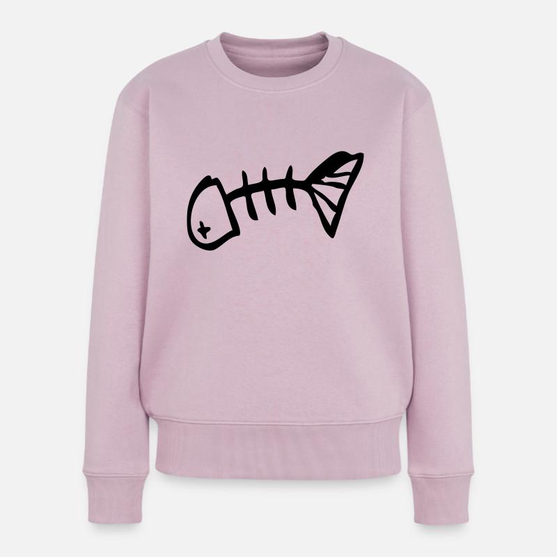 Fischgrätmuster - Frauen Premium Bio Pullover - Altrosa
