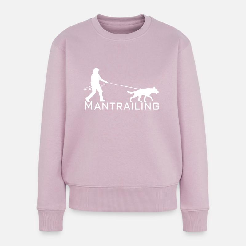 Mantrailing Weiss - Frauen Premium Bio Pullover - Altrosa