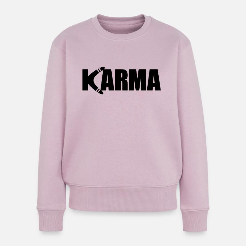 KARMA BOOMERANG - Frauen Premium Bio Pullover - Altrosa