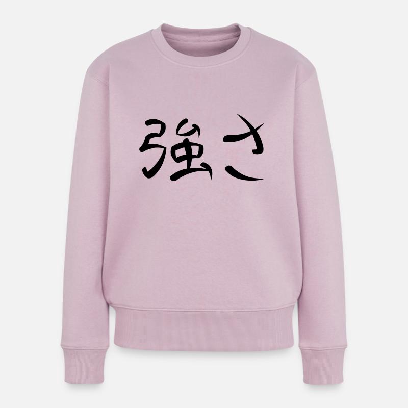 Kanji - Force - Pull Premium bio Femme - rose poudré