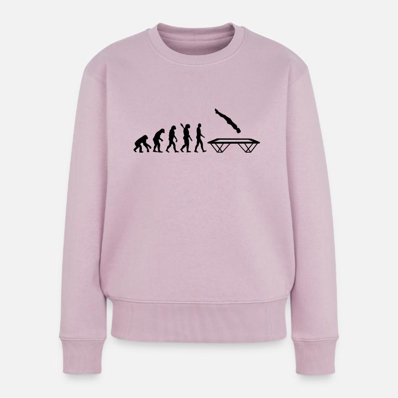 Trampolin - Frauen Premium Bio Pullover - Altrosa