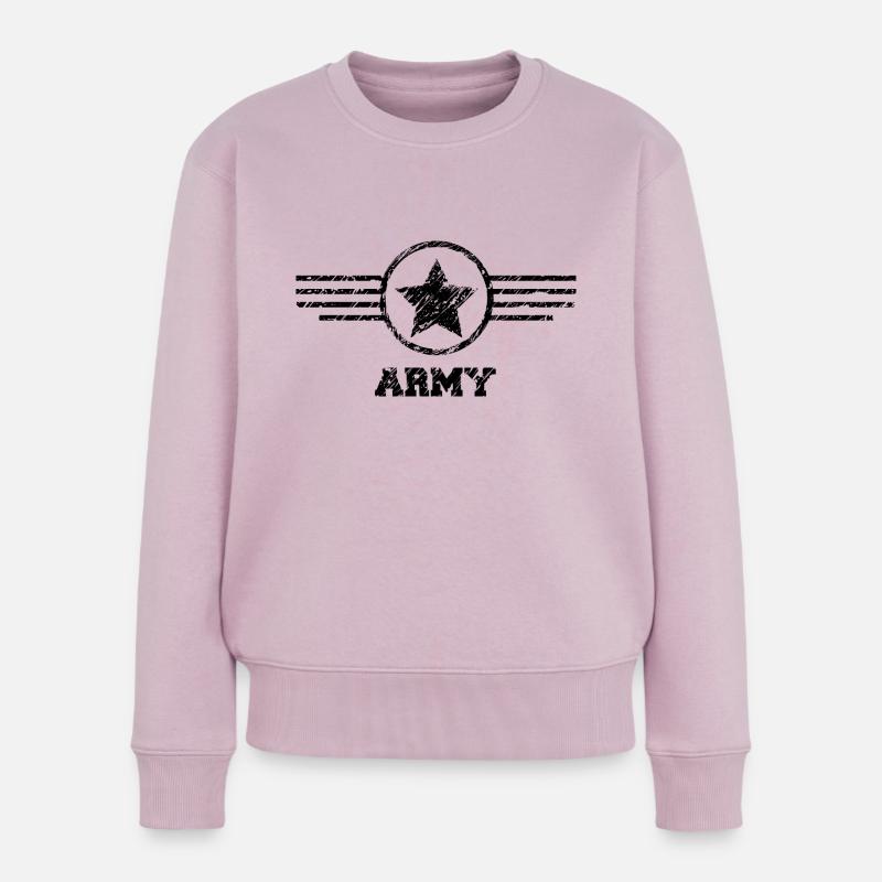 Army - Frauen Premium Bio Pullover - Altrosa