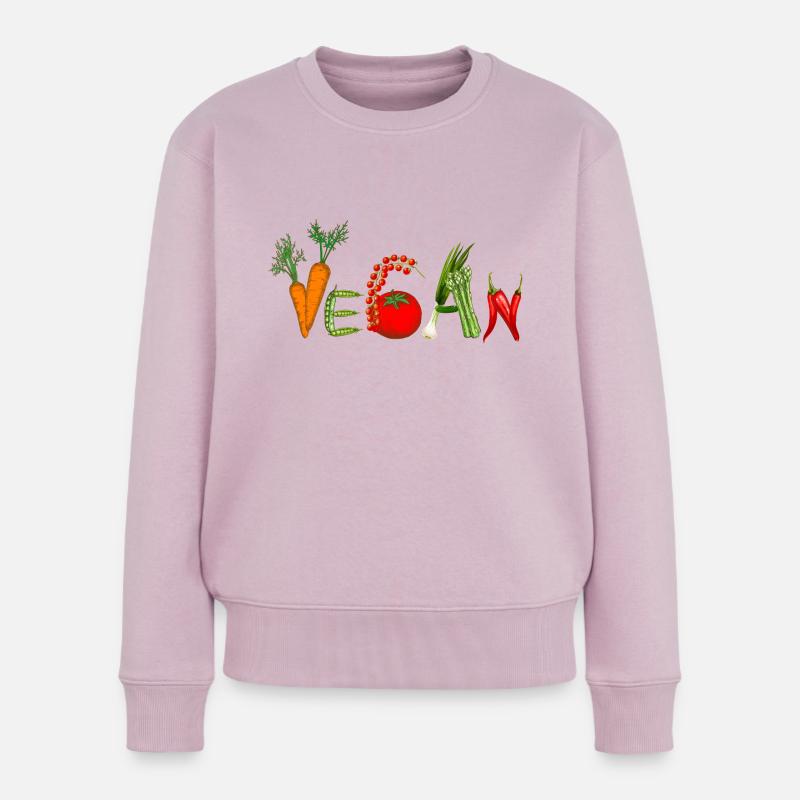 Vegan - Frauen Premium Bio Pullover - Altrosa