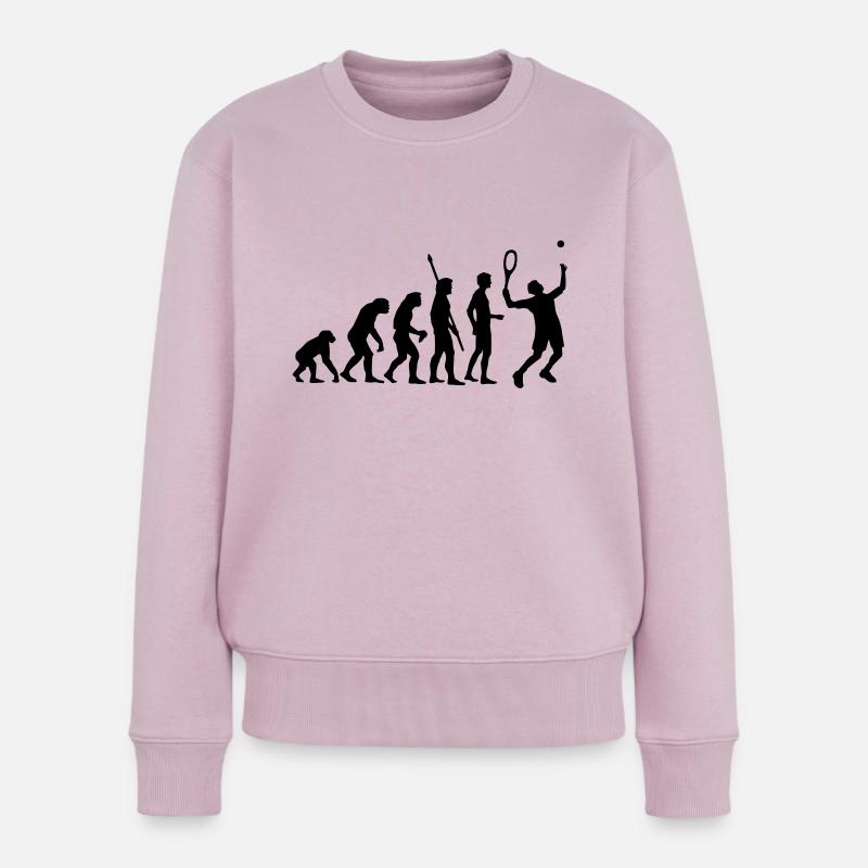 evolution_tennis_b_1c - Pull Premium bio Femme - rose poudré