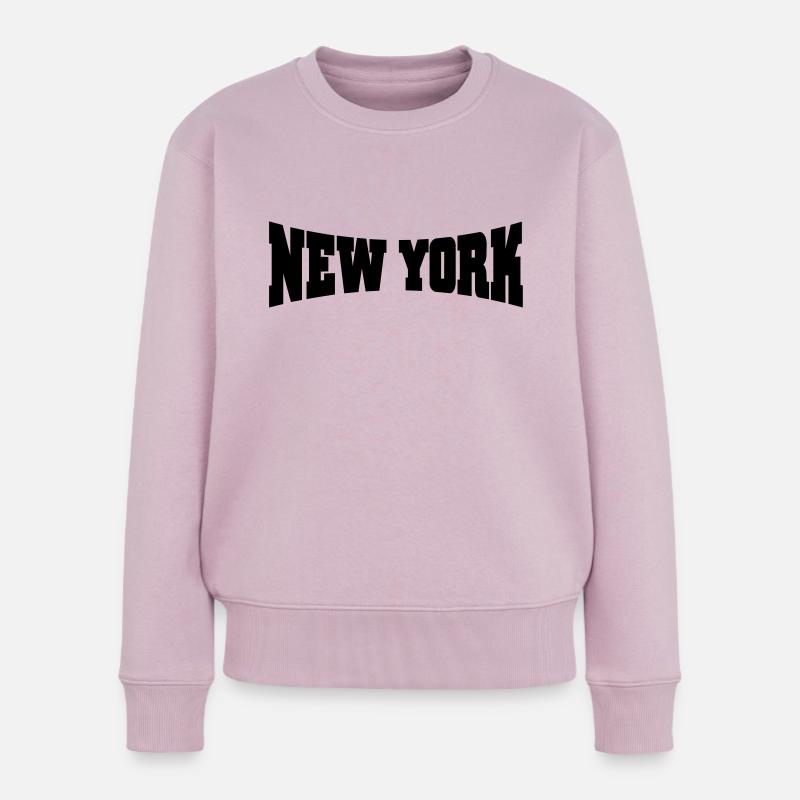 New York - Pull Premium bio Femme - rose poudré