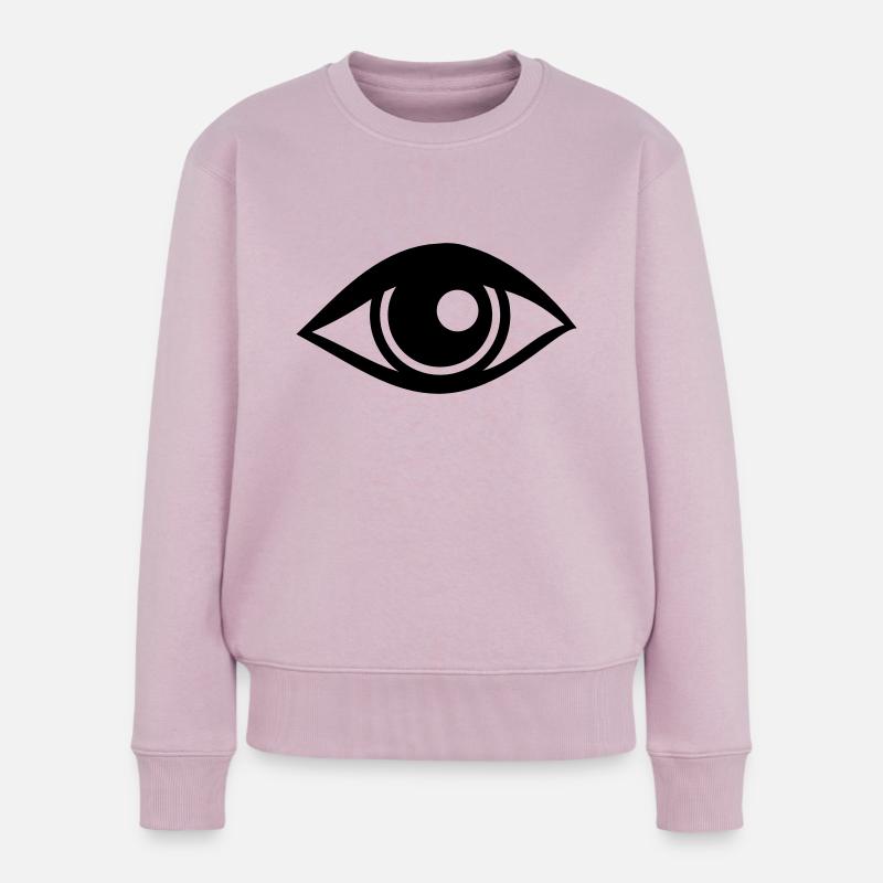 œil - Pull Premium bio Femme - rose poudré