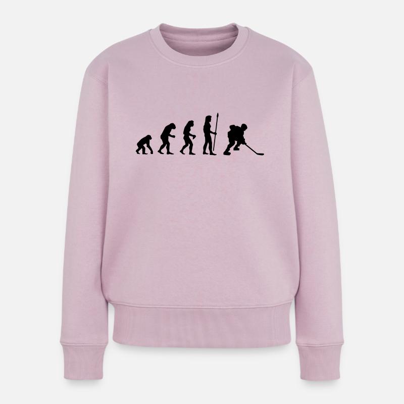 evolution_icehockey1 - Frauen Premium Bio Pullover - Altrosa