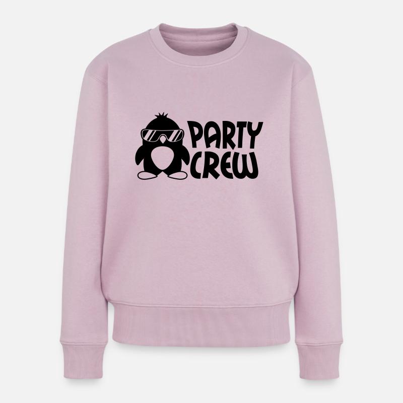 Party Crew Penguin - Frauen Premium Bio Pullover - Altrosa