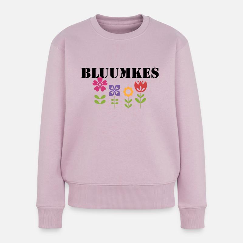buntes Design bluumkes Brabant - Frauen Premium Bio Pullover - Altrosa