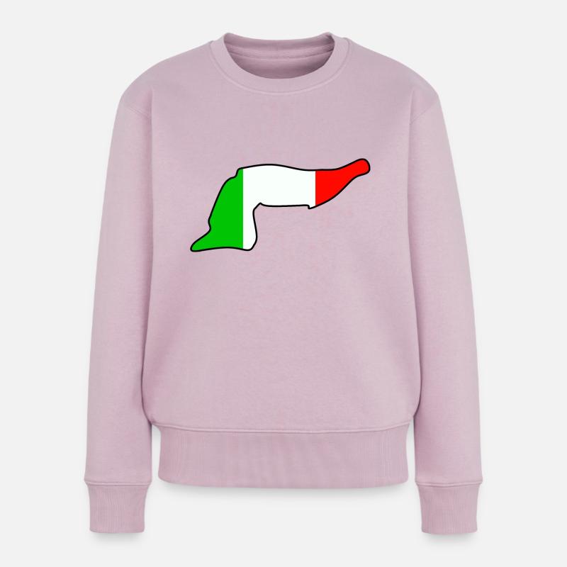 Imola Rennstrecke mit Flagge - Frauen Premium Bio Pullover - Altrosa