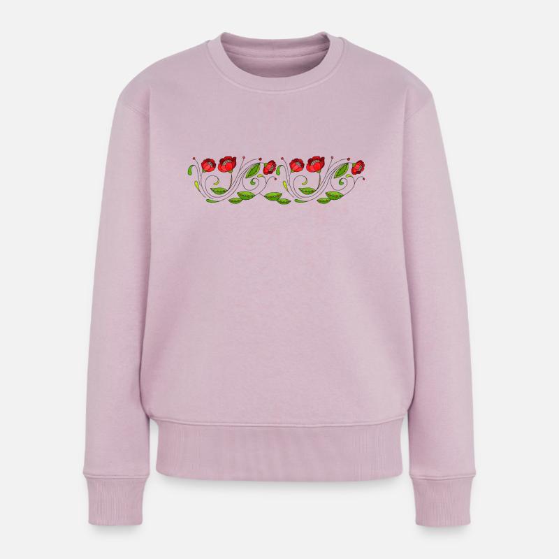Fleur - Pull Premium bio Femme - rose poudré