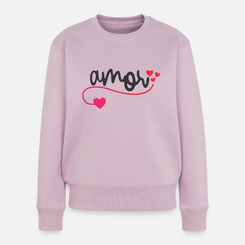 Liebe - Frauen Premium Bio Pullover - Altrosa