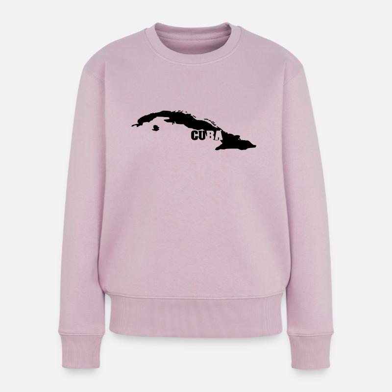 Cuba (ID:002004) - Frauen Premium Bio Pullover - Altrosa