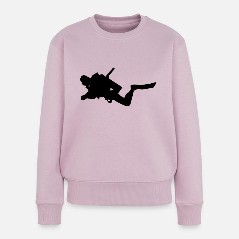 Taucher Tauchen - Frauen Premium Bio Pullover - Altrosa