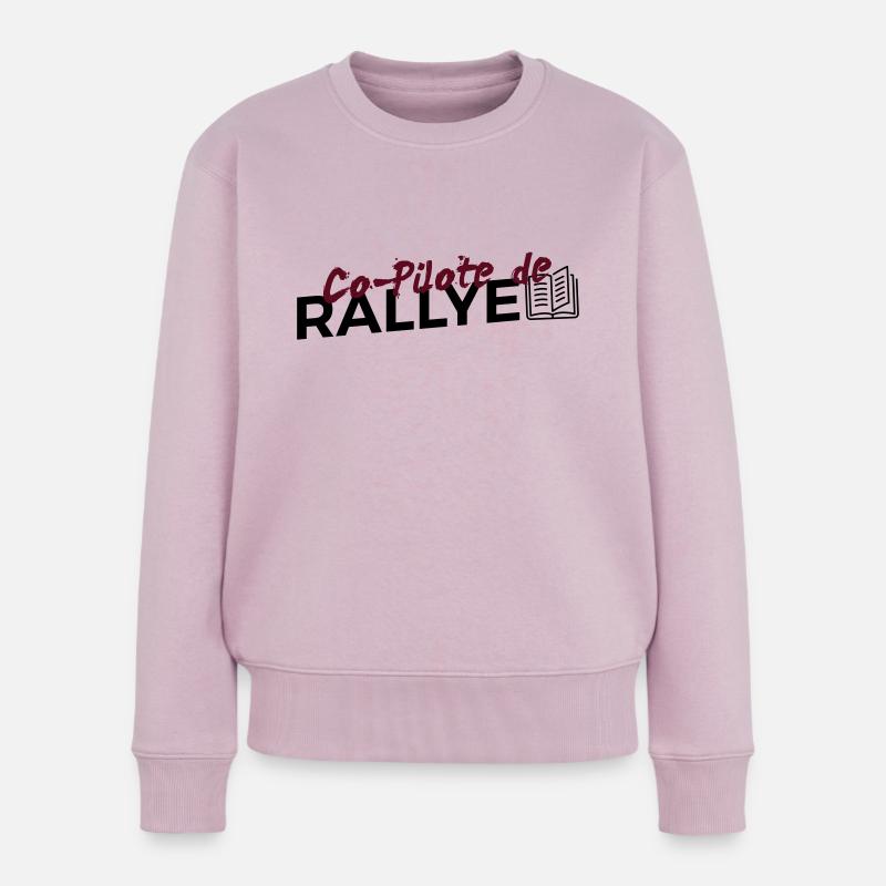 Copilote de Rallye - Pull Premium bio Femme - rose poudré