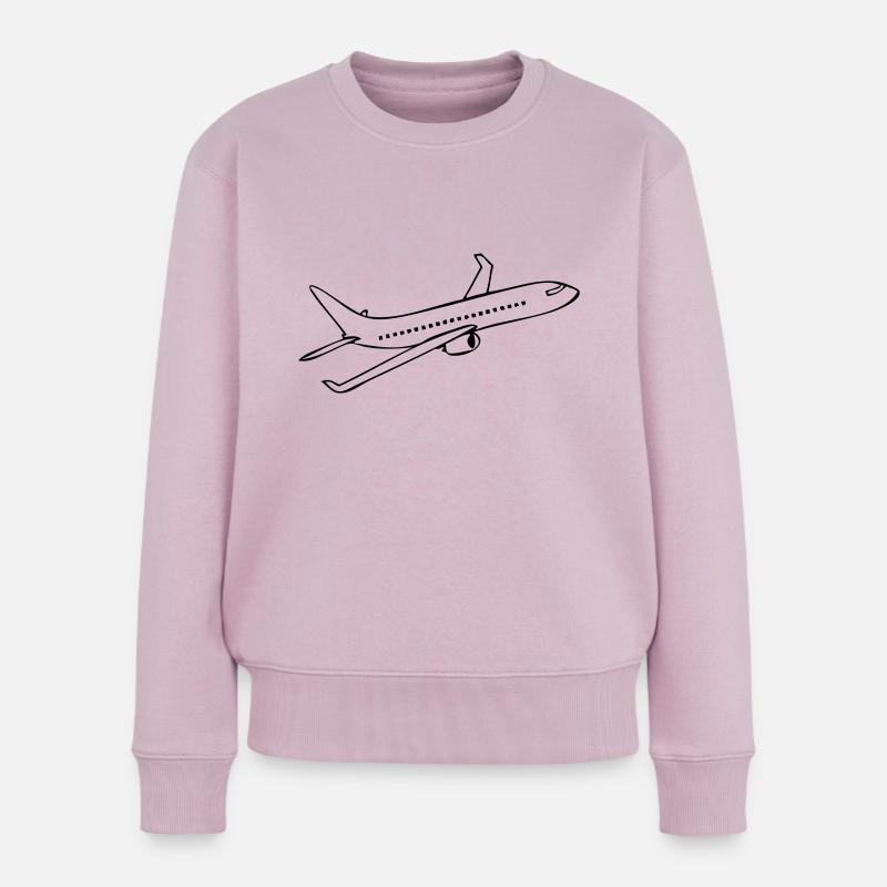Flugzeug - Frauen Premium Bio Pullover - Altrosa