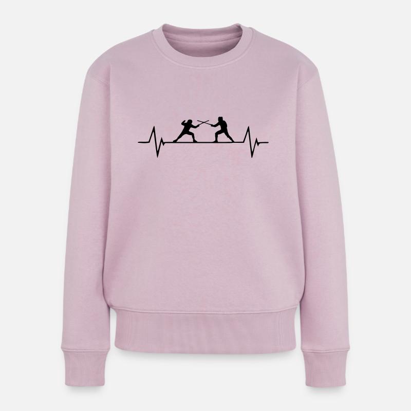 Passion de l’escrime ECG - Pull Premium bio Femme - rose poudré