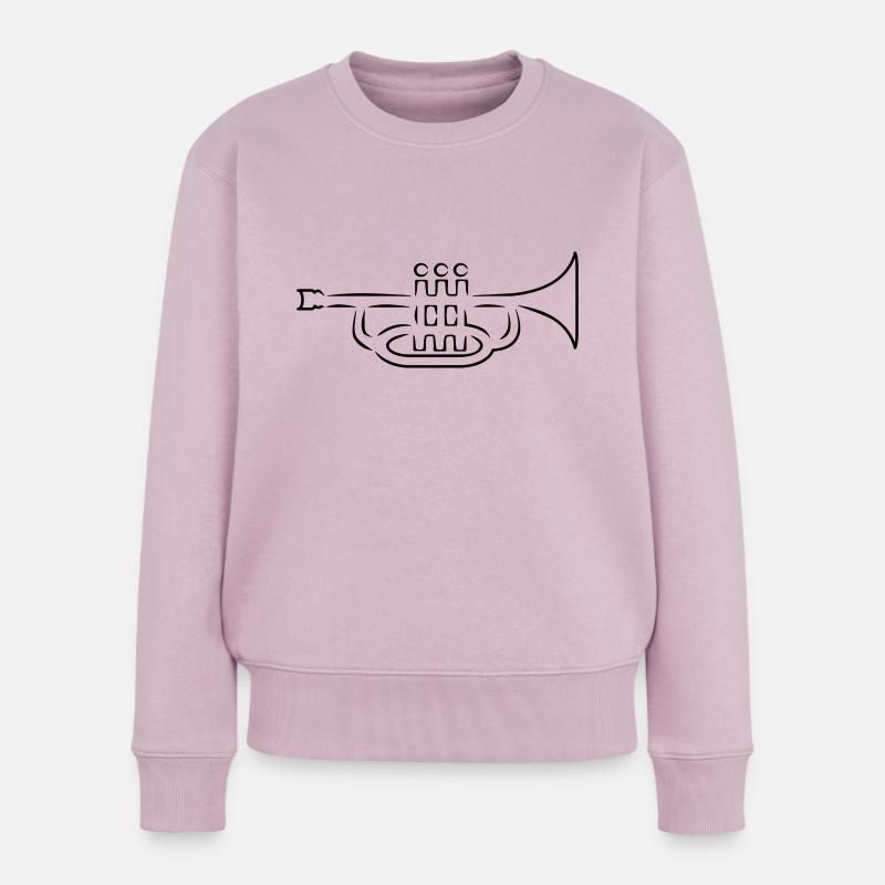 Trompette - Pull Premium bio Femme - rose poudré
