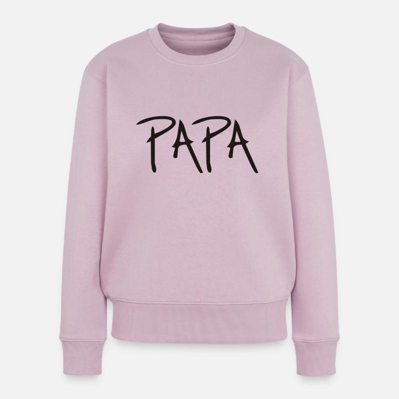 Papa - Frauen Premium Bio Pullover - Altrosa